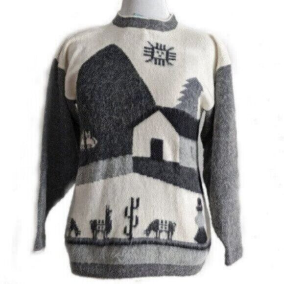 Vintage Sebsatex 100% baby alpaca tight knit sweater, new with tag - Picture 2 of 7